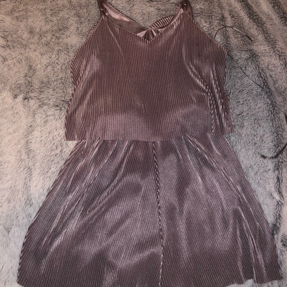 Sheen purple, spaghetti straps romper- size M